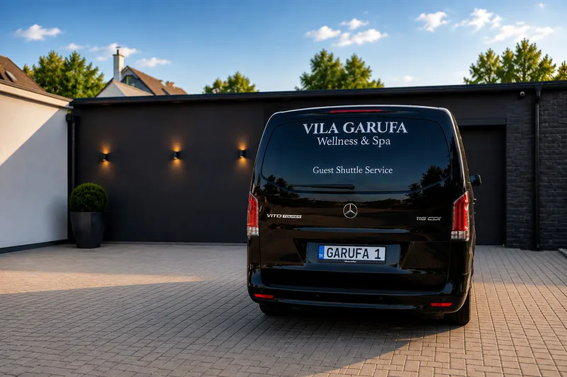 Mercedes-Benz V-Class shuttle bus - free transfer for Vila Garufa guests in the High Tatras